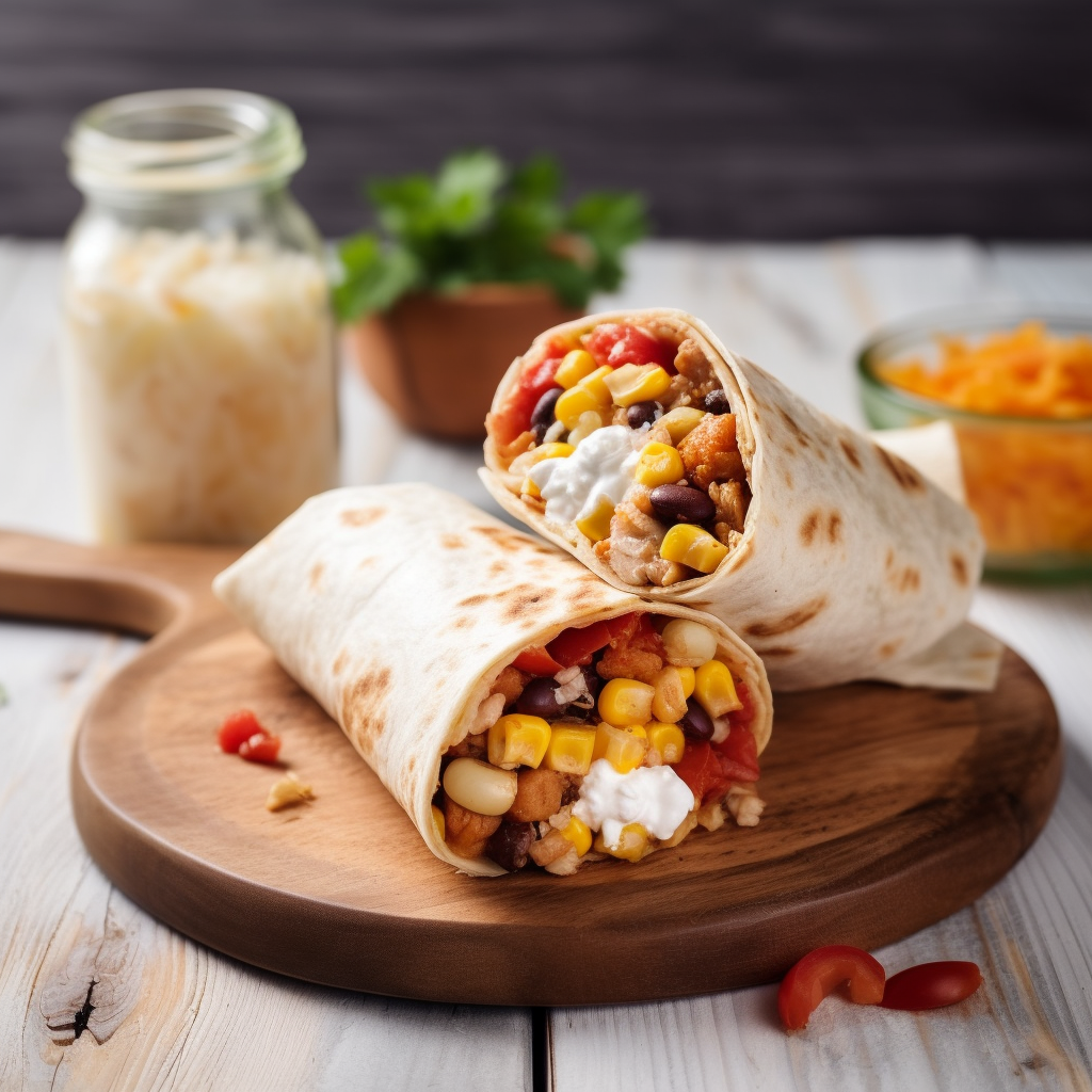 serving breakfast burrito recipe