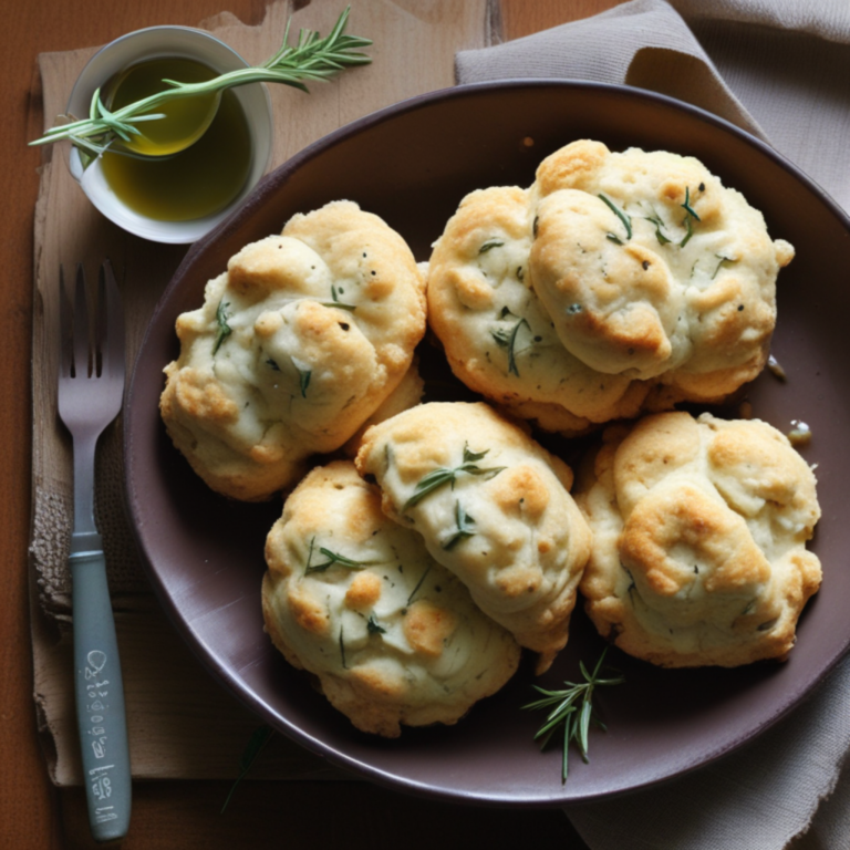 Drop Biscuits Recipe "With Rosemary & Cream Cheese"