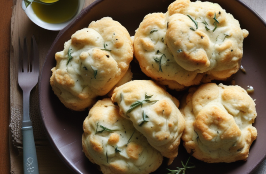 Drop Biscuits Recipe "With Rosemary & Cream Cheese"