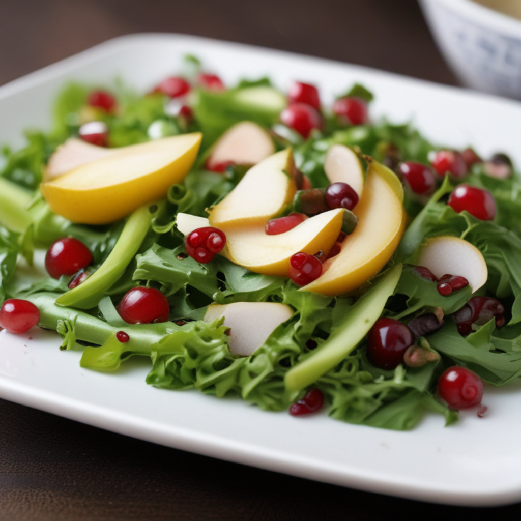 Overview: How To Make Pear Salad with Pomegranate?
