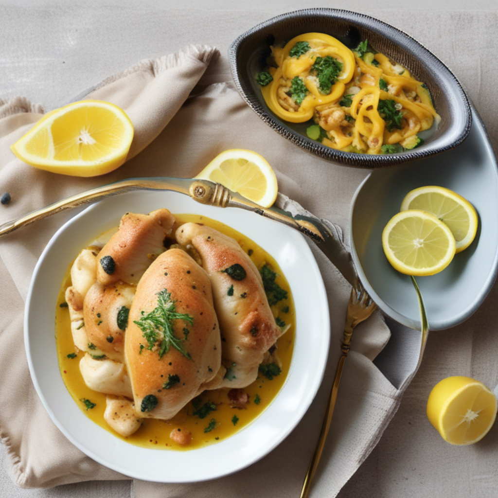 Saffron Lemon Chicken Recipe "Tangy Saffron Bliss"