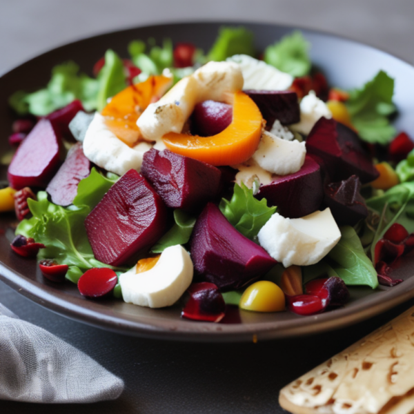 Pickled Beets and Goat Cheese Salad Recipe Serving Goodness
