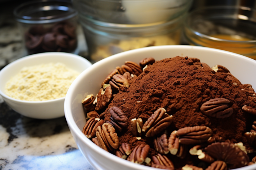 Mix-All-ingredients-for-Pecan-pie-brownies-Now-for-the-ingredients-sugar-cocoa-salt-melted-butter