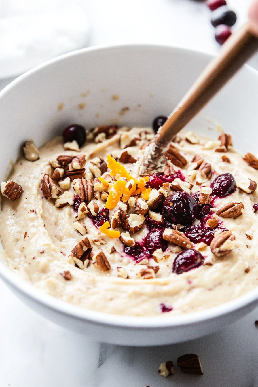 Combine wet and dry ingredients.