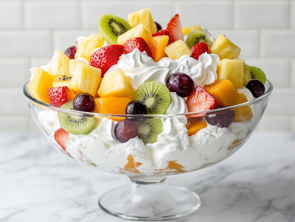 Easy Fruit Salad with Whipped Cream Recipe