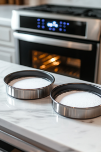 Preheating the Oven and Preparing Cake Pans
