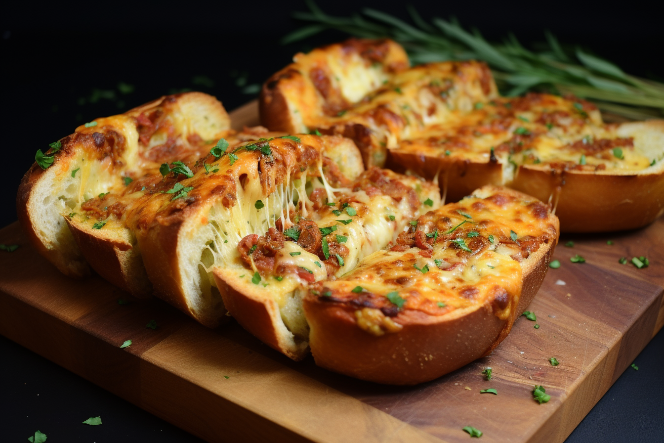 Spaghetti Stuffed Garlic Bread Recipe
