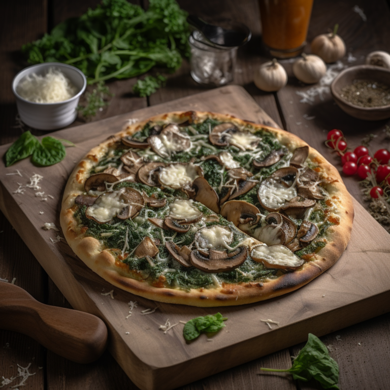 Mushroom Spinach Pizza Recipe (Savory Symphony)