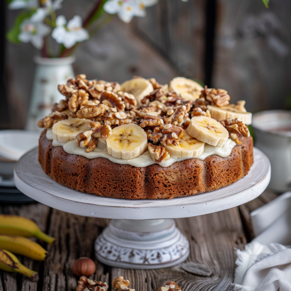 Banana Walnut Cake Recipe A Moist Delight!
