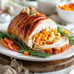 Stuffed Turkey Breast Recipe (Served Along with Dirty Rice)