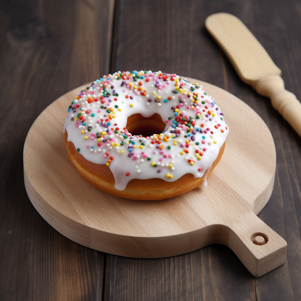 serving cake donut