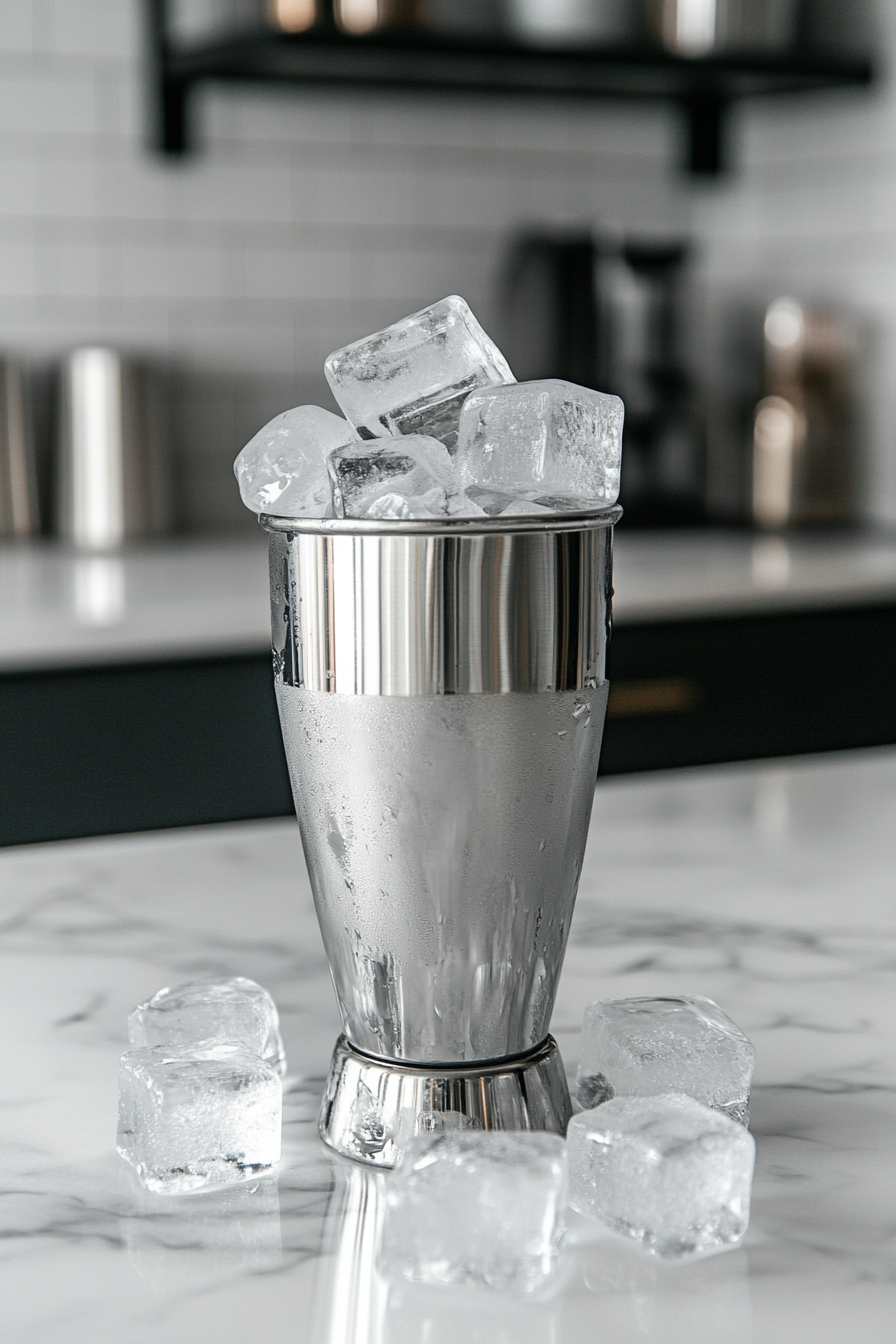 Fill the shaker with ice.