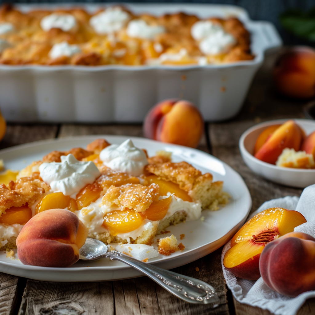 Peach Dump Cake Recipe Delicious Dessert Delight!
