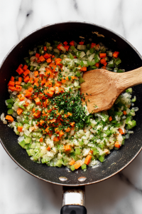 Add carrots and celery, and sauté for 5 minutes.