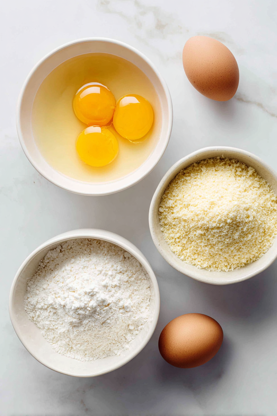 Whisk eggs with salt and water in one bowl; place bread crumbs in another bowl.