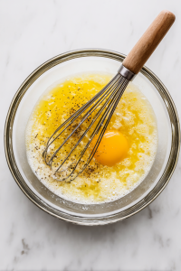 Add salt and pepper to the mixture and stir.