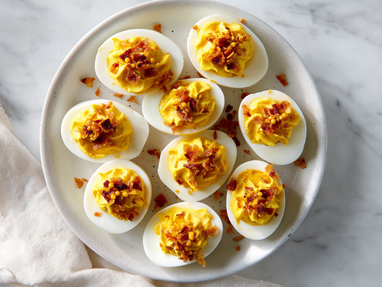 Delicious Mustard Pickled Deviled Eggs Recipe!