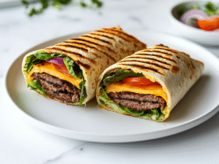 Grilled Cheeseburger Wraps Recipe
