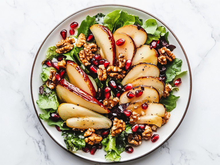 Pear Salad With Pomegranate Seeds Recipe