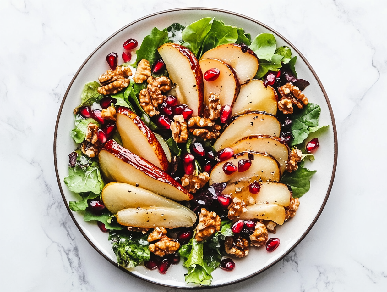 Pear Salad With Pomegranate Seeds Recipe