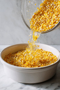 Pour the mixture into a 2-quart casserole dish.