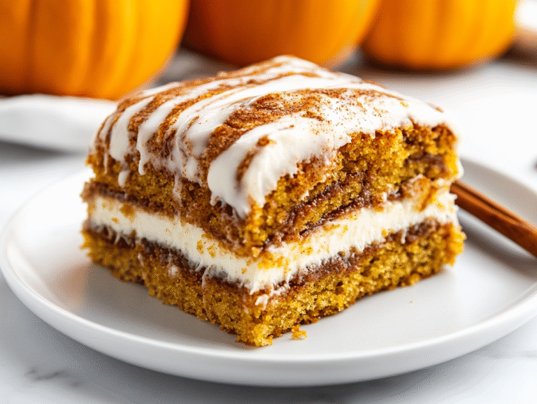 Pumpkin Cinnamon Roll Cake Recipe