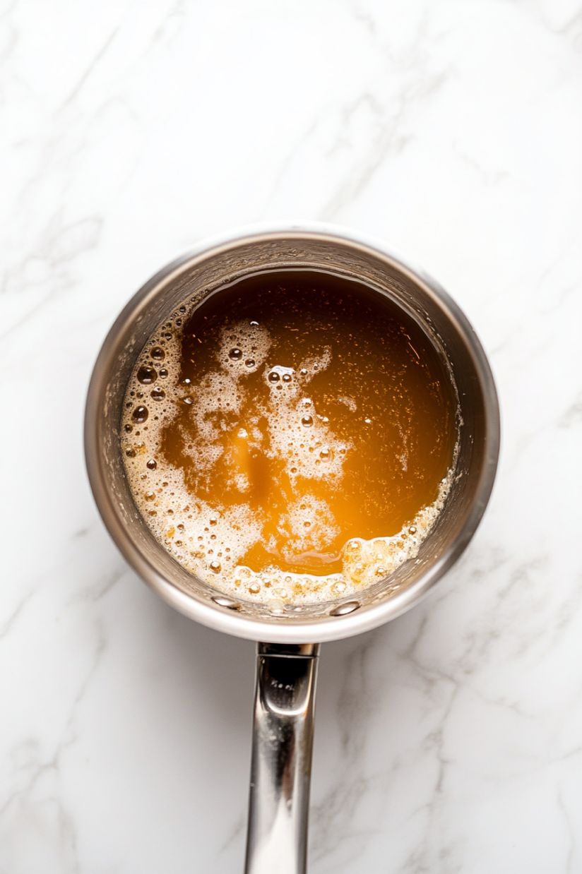 add the brown sugar to the saucepan
