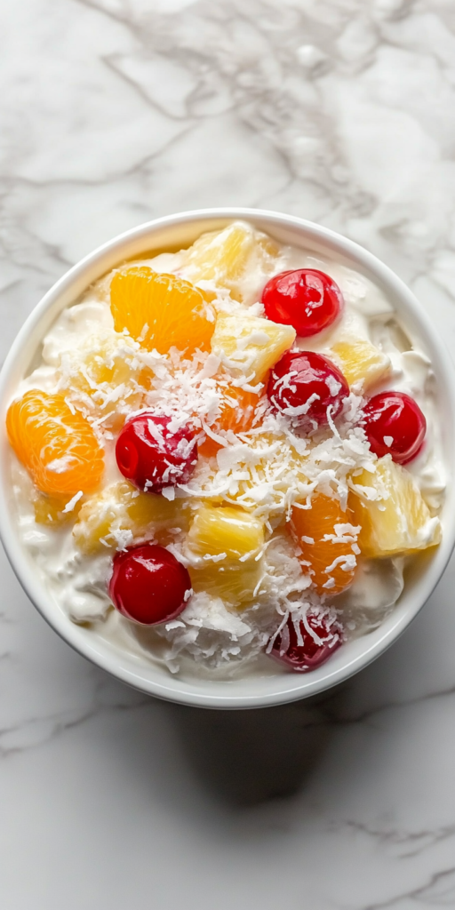 Ambrosia Salad Recipe is ready to serve