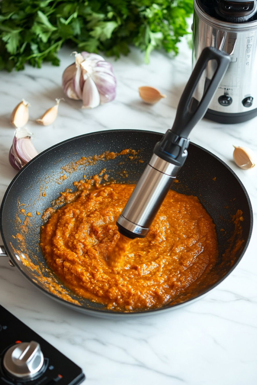 Blending the Vegetable Mixture