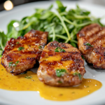 Breaded Pork Chops With Pea Shoot Salad and Honey Mustard