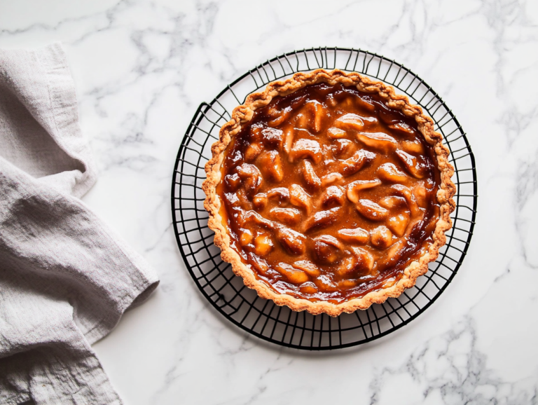 Cooling and Serving the Fresh Apple Tart