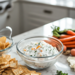 Covering Vegetable Dip Mixture for Refrigeration