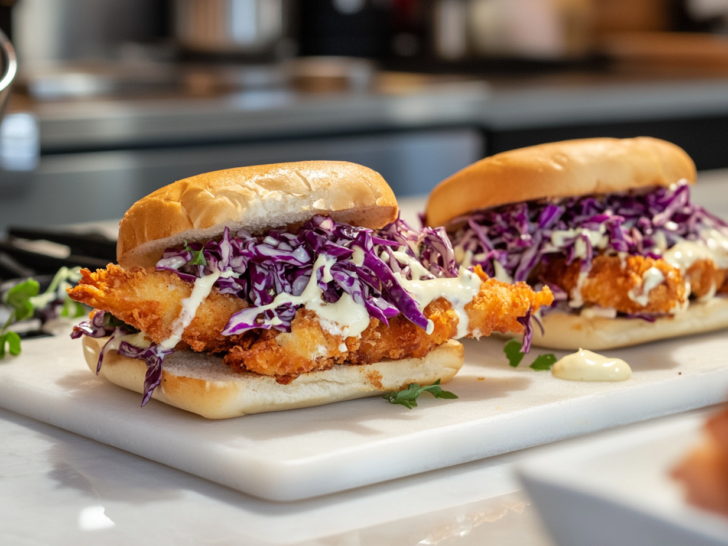 Crispy Fish Sandwich with Charred Jalapeño-Lime Sauce