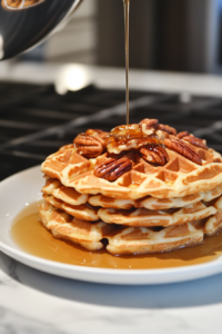 Gingerbread Waffles With Creme Anglaise