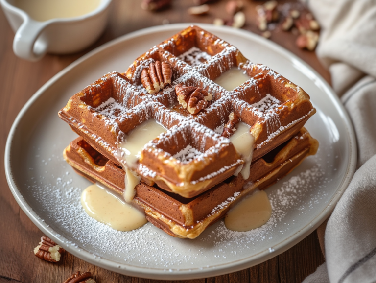 Gingerbread Waffles with Creme Anglaise Reicpe