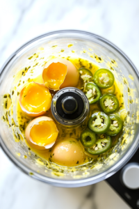 Making Pickled Jalapeno Aioli