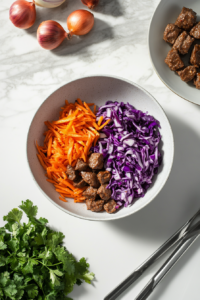 Preparing Fresh Slaw for Fish Sandwich