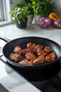 Searing and Cooking Marinated Chicken Thighs and Drumsticks to Crisp Skin