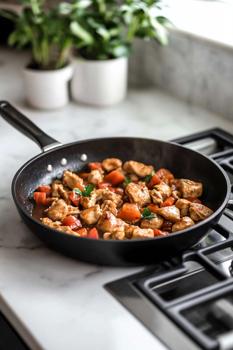 Simmering the Chicken