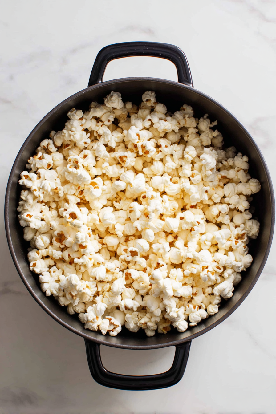 When the popping slows down, remove the pot from the heat and immediately sprinkle with salt.