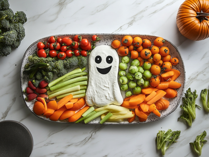 Halloween Ghost Veggie Platter Recipe