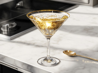 Halloween Poison Apple Martini is ready to serve