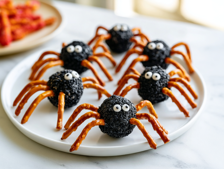 Halloween Spider Cheese Ball Recipe