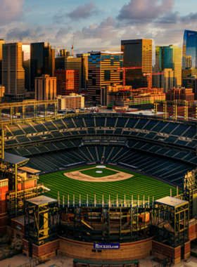 Coors_Field_Exterior.jpg A wide-angle view of Coors Field, home to the Colorado Rockies. The image showcases the stadium's modern architecture against a clear blue sky, reflecting its status as a prominent venue for baseball games and events in Denver.