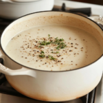 Creamy Chicken Soup is ready o serve