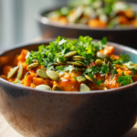 Vegan Roast-Dinner Bowls Recipe is ready to serve