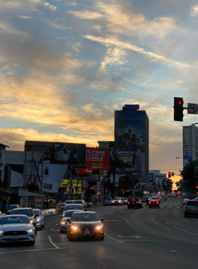 &ldquo;The Sunset Strip in Los Angeles, known for its vibrant nightlife, colorful billboards, and historic entertainment venues.&rdquo;