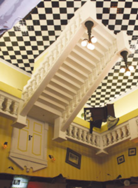 WonderWorks_Lobby_Experience The WonderWorks lobby in Pigeon Forge, filled with colorful and interactive exhibits. This family-friendly attraction offers educational and fun activities for all ages.
