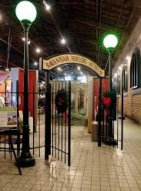savannah-history-museum.jpg "The Savannah History Museum, located in an old train depot, showcasing exhibits on Savannah’s history, including Civil War artifacts."