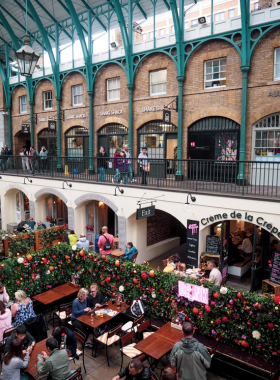 Covent Garden Market This image shows Covent Garden’s bustling market area, known for shopping, dining, and street performances.